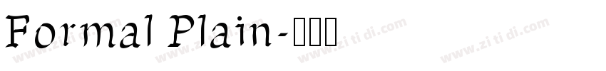 Formal Plain字体转换